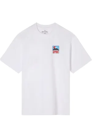 Edwin Top, Herre, Hvid, XL, Bomuld, Fuji San Sunset Print T-shirt