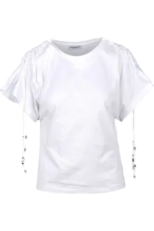 Dondup Top, Dame, Hvid, S, Bomuld, Tshirt