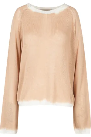 Jucca Strik, Dame, Gul, M, Bomuld, Bomuld Rund Hals Langærmet Sweater