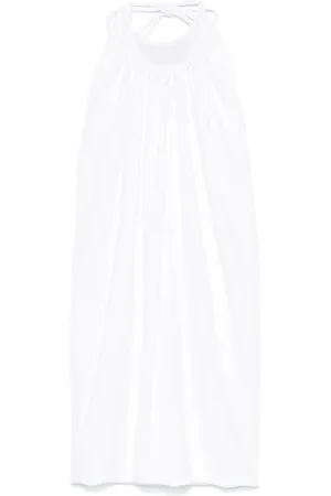 Sportmax Kjole, Dame, Hvid, M, Hvid Ærmeløs Racerback Kjole