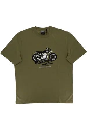 Barbour Top, Herre, Grøn, XL, Bomuld, Grøn Grafisk T-shirt Polos