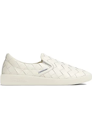 Bottega Veneta Sko, Dame, Hvid, 40 EU, Læder, Vævet Slip-On Sneakers