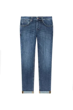Dondup Jeans, Herre, Blå, W32, Bomuld, Slim-Fit Jeans til den Moderne Mand