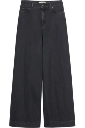 Max Mara Jeans, Dame, Sort, 2XS, Denim, Sort Denim Wide Leg Jeans