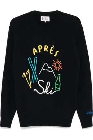 MC2 SAINT BARTH Strik, Herre, Blå, M, Uld, Stilfulde Sweaters til enhver lejlighed