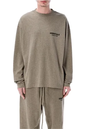 FEAR OF GOD Top, Herre, Grøn, S, Bomuld, Klassisk langærmet T-shirt HomesteadHeather