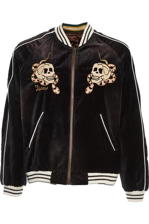 Deus Ex Machina Jakke, Herre, Sort, S, Bomuld, Vendbar Broderet Jakke Licorice-downtown
