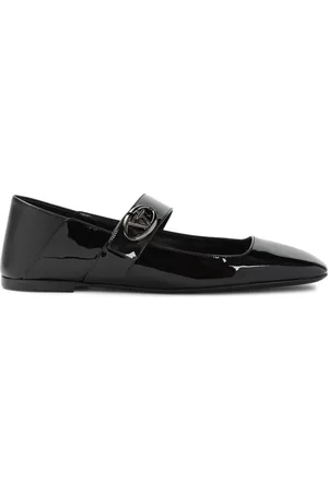 VALENTINO GARAVANI Sko, Dame, Sort, 39 EU, Læder, Ballerina Vlogo Locker Sort