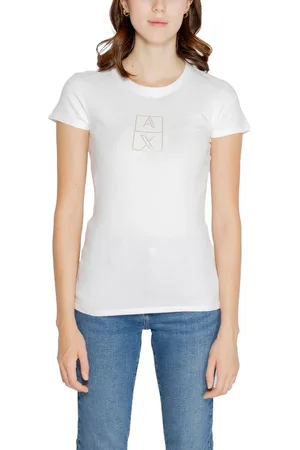 Armani Exchange Top, Dame, Hvid, XL, Bomuld, Hvid Bomulds Toppe & T-Shirt Kollektion
