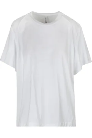 LIVIANA CONTI Top, Dame, Hvid, M, Bomuld, Bomuld T-shirt med Snørelukning
