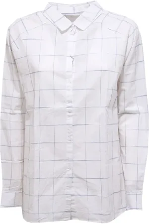 Barbour Bluser & Skjorter, Dame, Hvid, L, Bomuld, Vintage Bomuld Langærmet Skjorte