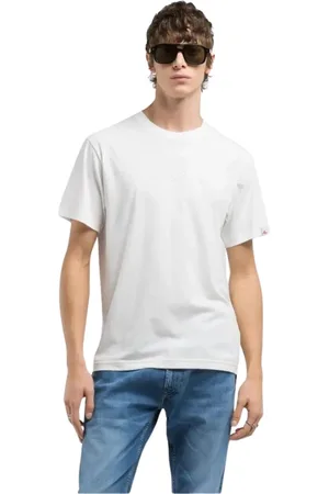 Replay Top, Herre, Hvid, S, Bomuld, Bomuld Rundhals T-shirt