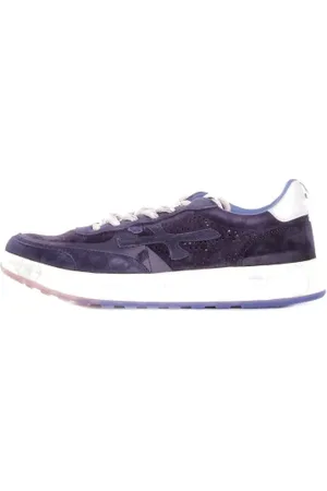 Premiata Sko, Herre, Blå, 42 EU, Nylon, Blå Sneakers med Logo Detaljer