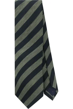 Paul Smith Tilbehør, Herre, Flerfarvet, ONE SIZE, Stribet herre slips i Slub stil