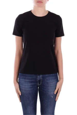 Max Mara Top, Dame, Sort, XL, Bomuld, Sorte T-shirts og Polos med Logo