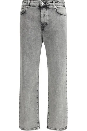 Fabiana Filippi Jeans, Dame, Grå, 2XS, Bomuld, Vintage Vasket Straight Leg Jeans