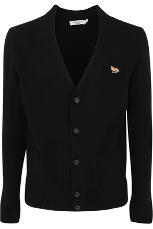 Maison Kitsuné Strik, Herre, Sort, S, Uld, Cardigans