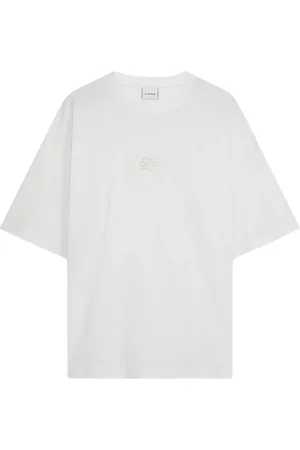 Filling pieces Top, Herre, Hvid, XL, Bomuld, T-shirt Boxy Broderet
