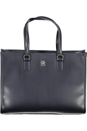 Tommy Hilfiger Taske, Dame, Blå, ONE SIZE, Uld, Blå Skuldertaske med Justerbar Strop