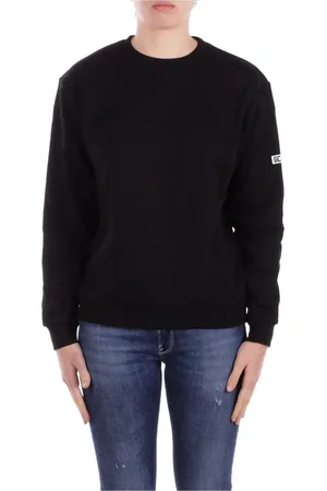 GCDS Sweathshirts & Hoodies, Dame, Sort, S, Bomuld, Sort Logo Side Sweater