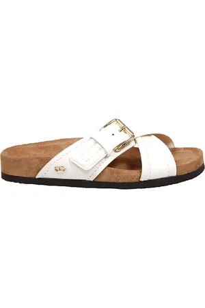 VALENTINO GARAVANI Sko, Dame, Hvid, 36 EU, Krydsrem Tøffel Sandal