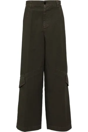 DRIES VAN NOTEN Bukser, Herre, Grøn, S, Tyl, Cargo Pants M.w. Style 802