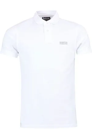 Barbour Top, Herre, Hvid, L, Bomuld, Kontrast Finish Bomuld Jersey Polo Skjorte