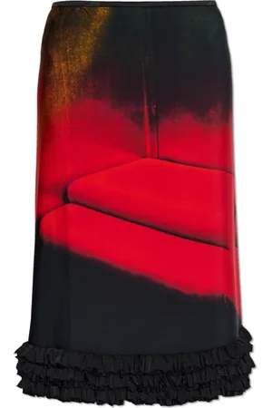 Jil Sander Nederdel, Dame, Sort, XS, Uld, Nederdel med dekorativ finish