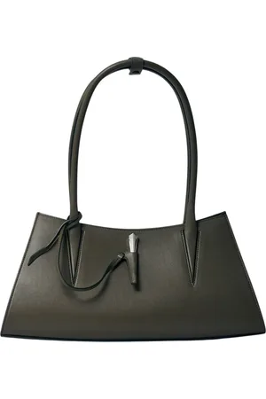 MUGLER Taske, Dame, , ONE SIZE, Uld, Skulder Taske i Pebble Grain Læder