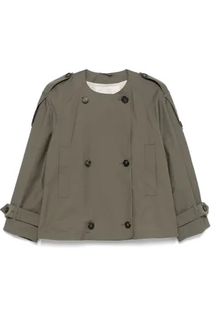 Max Mara Jakke, Dame, Grøn, M, Olivengrøn Regntøj Cube