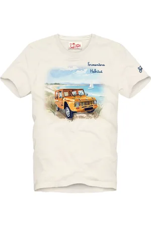 MC2 SAINT BARTH Top, Herre, Hvid, S, Uld, Stilfulde T-shirts og Polos