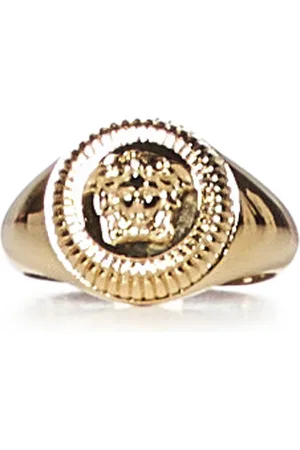 VERSACE Tilbehør, Herre, Gul, 54 MM, Uld, Gylden Medusa Emblem Ring