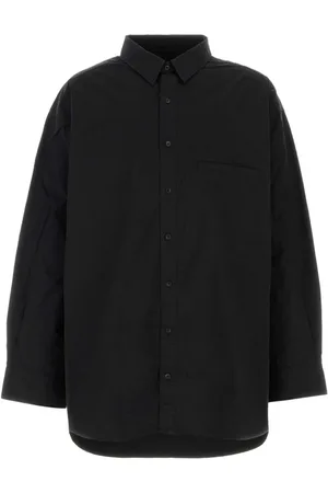 Entire Studios Bluser & Skjorter, Dame, Sort, S, Oversize Sort Poplin Skjorte