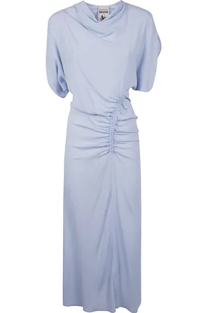 SEMICOUTURE Kjole, Dame, Blå, 2XS, Elegant Santiago Kjole til Kvinder