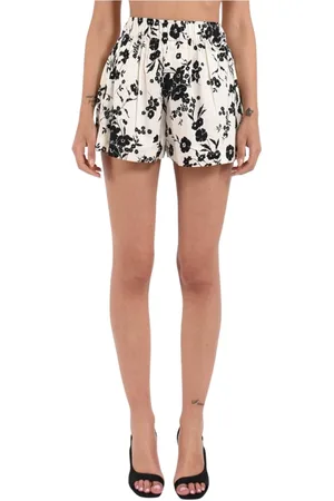 LANEUS Shorts, Dame, Flerfarvet, S, Blomstret Print Viskose Bermuda Shorts
