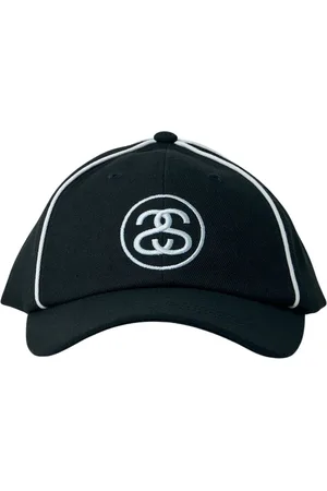 STUSSY Tilbehør, Herre, Sort, ONE SIZE, Polyester, Logo Motif Baseball Cap