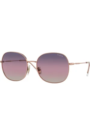 vogue Tilbehør, Dame, Gul, 57 MM, Uld, Metalstel Solbriller Tredobbelt Gradient Linser
