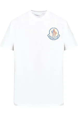Moncler Top, Herre, Hvid, 2XL, Bomuld, Hvide T-shirts og Polos