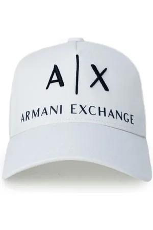 Armani Exchange Tilbehør, Herre, Hvid, ONE SIZE, Bomuld, Creme Bomuld Herre Skygge Hat