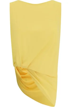 Jacquemus Top, Dame, Gul, S, Korsstrop Ærmeløs Top