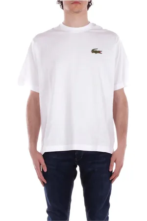 Lacoste Top, Herre, Hvid, S, Bomuld, Hvid Logo Front T-shirt Polos