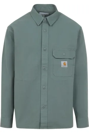 Carhartt Skjorte, Herre, Grøn, XL, Bomuld, Grøn Casual Skjorte til Mænd