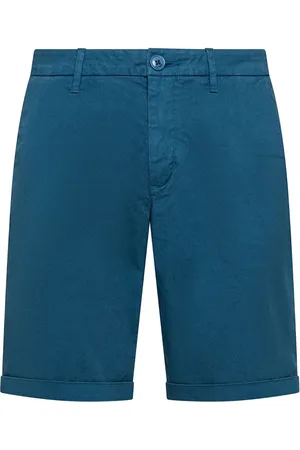 sun68 Shorts, Herre, Blå, W36, Bomuld, Chino Shorts i bomuld elastan blanding
