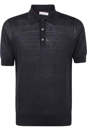 Brunello Cucinelli Top, Herre, Sort, XL, Klassisk Polo Skjorte til Mænd