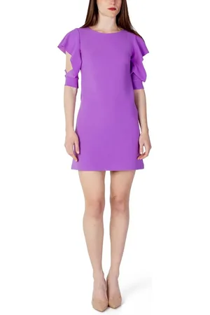Rinascimento Kjole, Dame, Lilla, XS, Polyester, Lilla Midi Kjole Forår/Sommer Kollektion