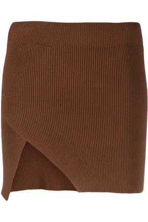 LANEUS Nederdel, Dame, Brun, XS, Kort Nederdel Minigonna