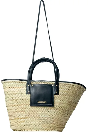 Jacquemus Taske, Dame, Flerfarvet, ONE SIZE, Læder, Strand Tote Taske med Læderkant