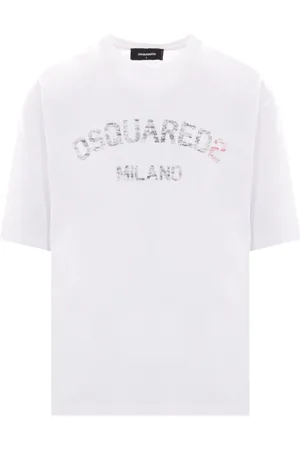Dsquared2 Top, Herre, Hvid, M, Herre T-shirt Klassisk Stil