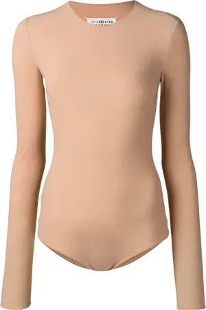 Maison Margiela Top, Dame, , 3XS, Bomuld, Skin Langærmet Bodysuit