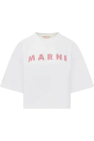 Marni Top, Dame, Hvid, 2XS, Bomuld, Afslappet bomuldst-shirt til kvinder